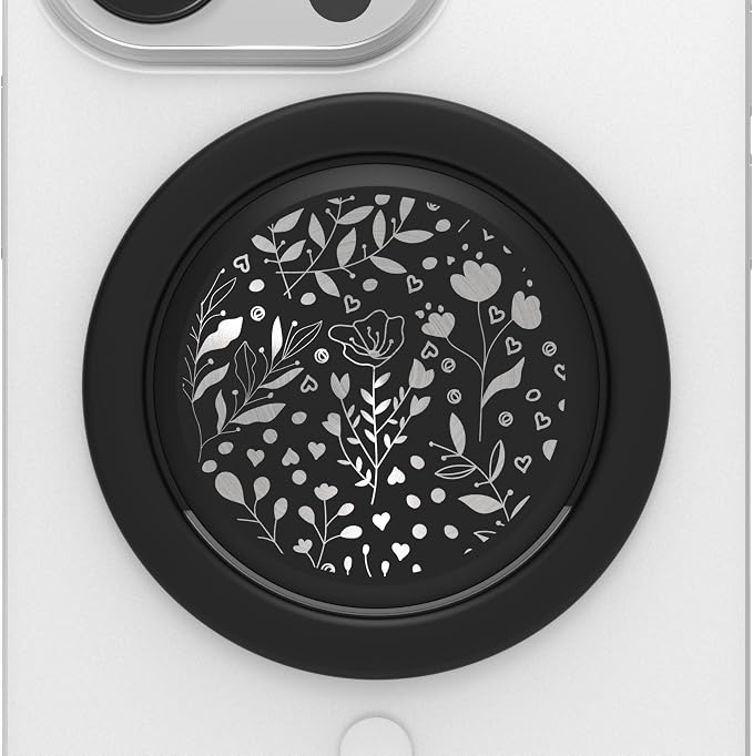Tango Ultra Thin Grip for MagSafe: One Hand Pop, Stand, 10x Expandable, Space Grade Steel, Removable for Wireless Charging. Half The Thickness, Twice The Pop - Limited Edition: Midnight Flowers