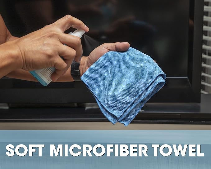 Manhattan Screen & Keyboard Cleaner Kit – 6.75 oz - Non-Alcohol Cleaning Spray with Microfiber Cloth & Keyboard Brush - for TV, Computer, Laptop, Monitor, LED, LCD, Electronic Devices - 421027