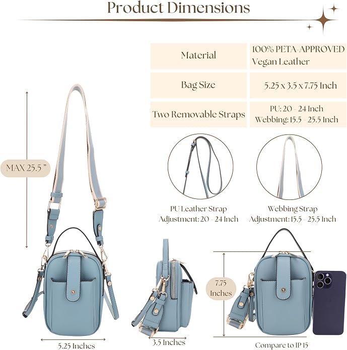Mali+Lili Gail Vegan Leather Multi Compartment Crossbody Bag