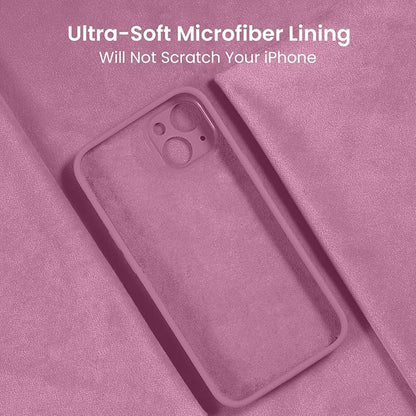 FireNova Designed for iPhone 15 Case, Silicone Upgraded [Camera Protection] Phone Case, Soft Anti-Scratch Microfiber Lining Inside, 6.1 inch, Lilac Purple