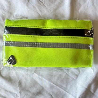 running belt for phone,slim waist pack for running,adjustable fitness belt,lightweight,fits most phones,workout travel (green)