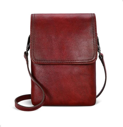Iswee Leather Crossbody Bags for Women RFID Blocking Cell Phone Purse Small Anti-Theft Zippered with Card slots