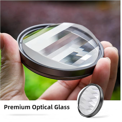 GREEN.L 67mm Linear Prism Filter, Special Effects Filter for Creative Multiple Images & Foreground Blur, Premium Optical Glass, with Portable Pouch