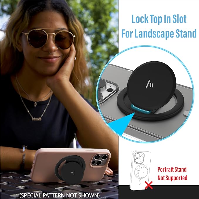Tango Ultra Thin Grip for MagSafe: One Hand Pop, Stand, 10x Expandable, Space Grade Steel, Removable for Wireless Charging. Half The Thickness, Twice The Pop - Limited Edition: Midnight Flowers