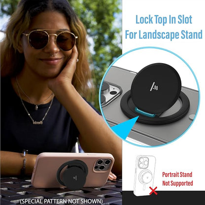 Tango Ultra Thin Grip for MagSafe: One Hand Pop, Stand, 10x Expandable, Space Grade Steel, Removable for Wireless Charging. Half The Thickness, Twice The Pop - Limited Edition: Midnight Flowers