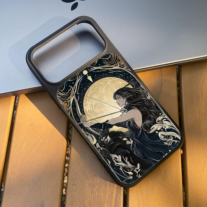 Constellation Series - Sagittarius Designs Magnetic for iPhone 17 pro max Case, Tarot Style Model Glass Phone Cover, Compatible with Magsafe - fits iPhone 17 pro max Case for Women
