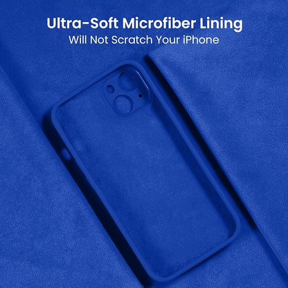 FireNova Designed for iPhone 14 Case, Silicone Upgraded [Camera Protection] Phone Case, Soft Anti-Scratch Microfiber Lining Inside, 6.1 inch, Klein Blue
