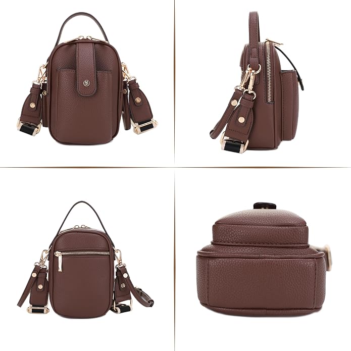 Mali+Lili Gail Vegan Leather Multi Compartment Crossbody Bag