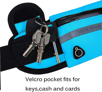Kettle belt bag Outdoor sports fitness running pockets Anti-sweat and anti-theft cell phone pocket Close-fitting sports bag (black)