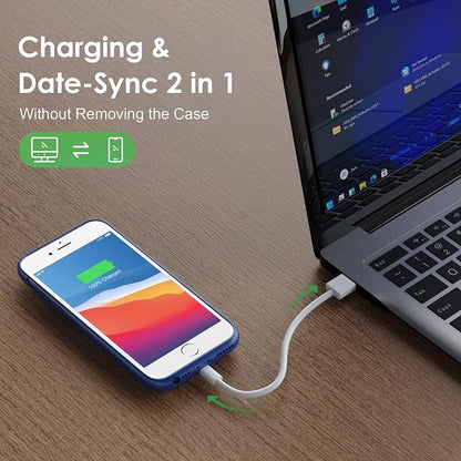 Battery Case for iPhone 8/7/6s/6/SE (2022/2020),[2025 Upgraded] 7000mAh Ultra-Slim Portable Extended Charger Cover for iPhone 8/7/6s/6/SE (2022/2020) Charging Case (4.7 Inch)-Blue