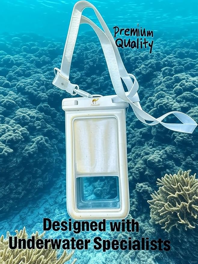 Nomade - Premium Waterproof Floating Phone Case Bag - Fully Waterproof Phone Pouch - Fully Adjustable Lanyard - Universal Phone Size Compatibility - 7 Inch Touch Screen - Fits All Brands
