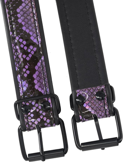 Armband Leather Harness for Man Adjustable Armband Harness Belt 2 PCS (Snakeskin)