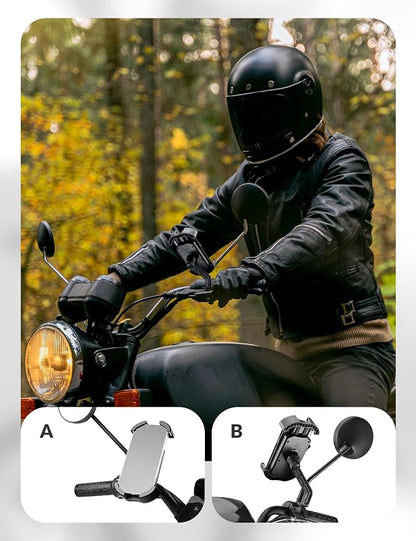 ROCKBROS Motorcycle Phone Mount, Motorcycle Phones Holder with Security Lock, Shockproof Phone Holder for Motorcycles, Adjustable Motorcycles Phone Holder Mount, Suitable for 4.7”-6.8” Phone