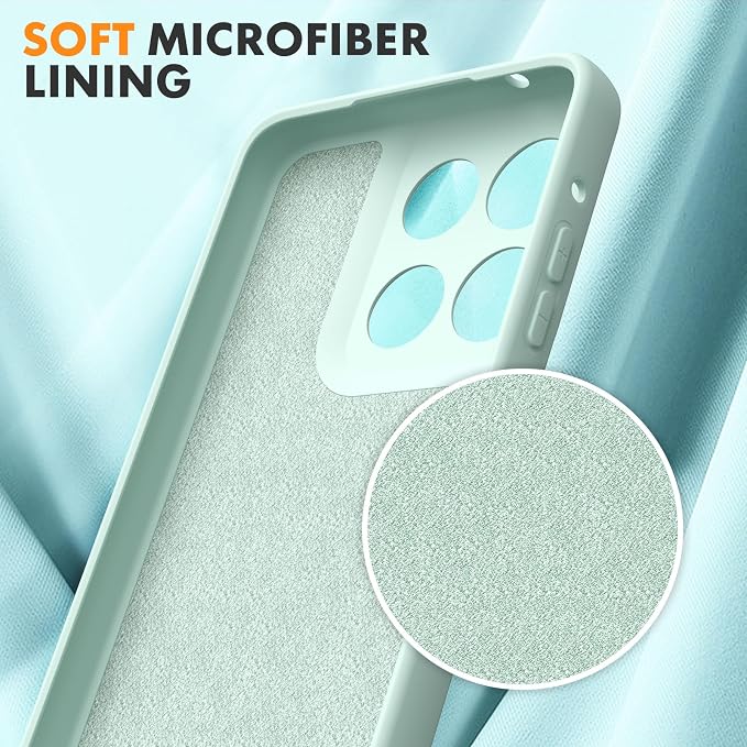 Case for Motorola Moto G Stylus 5G 2025, 2 Pack Tempered Glass Screen Protectors, Soft TPU Liquid Silicone Shockproof Gel Case-Mint