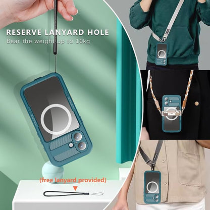 Guppy for iPhone 17 Magnetic Waterproof Case, Built-in Screen Protector [IP68 Waterproof][14FT Military Drop Proof] 360° Full Body Protection Dustproof Shockproof Heavy Duty Rugged Case, Cyan