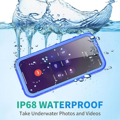 SPORTLINK for iPhone 14 Pro Max Waterproof Case - Built-in Shockproof Dustproof Screen Protector - IP68 Underwater/Military Dropproof/Full Body Protection/Cover for iPhone 14 Pro Max (6.7 Inch Blue)