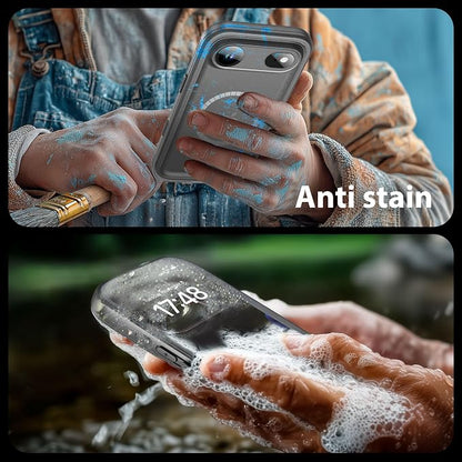 SPORTLINK for iPhone Air Waterproof Phone Case - Built in Screen Protector/Shockproof Compatible with MagSafe/Military Rugged/Dropproof/Dustproof/Heavy Duty, Full Body for iPhone Air 6.5 inch Black