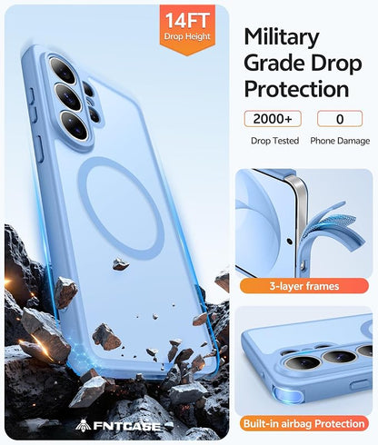 FNTCASE for Samsung Galaxy S26 Ultra Case, Compatible with Magsafe | Screen Protector, Full Camera Protection, Translucent Matte, 14FT Military Grade Drop Proof, Protective Phone Cover