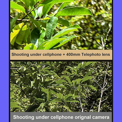400mm Telephoto Lens for iPhone & Android – HD Phone Telescope with FMC 7-Layer Optical Coating, Universal Clip, Eyepiece & Carrying Case for Wildlife, Sports & Travel