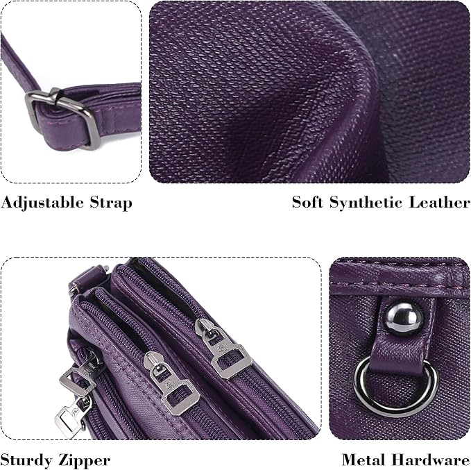 MINICAT Multiple Pockets Small Crossbody Purse Cell Phone Purse Shoulder Bags for Women Cross Body Bag for Woman