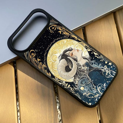 Constellation Series - Aries Designs Magnetic for iPhone 17 air Case, Tarot Style Model Glass Phone Cover, Compatible with Magsafe, Pocket-Friendly - fits iPhone 17 air Case for Women