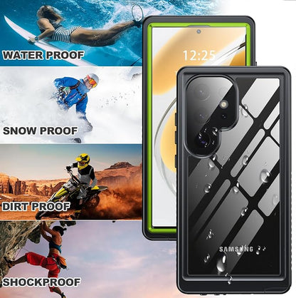 ANTSHARE for Samsung Galaxy S24 Ultra Case Waterproof, Built-in Lens & Screen Protector 360° Full Body Heavy Duty Protective Shockproof IP68 Underwater Case for Galaxy S24 Ultra(2024) 5G-Green
