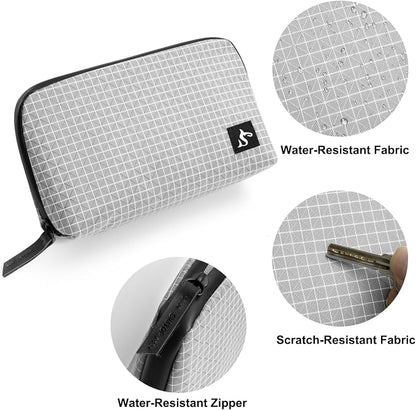 SIMTOP Cord Organizer Travel Small Tech Bag Pouch Case for Cords, Charger, Hard Drive, Power Bank – Water-Resistant Electronics Organizer, Small Portable Gadget Case for Travel