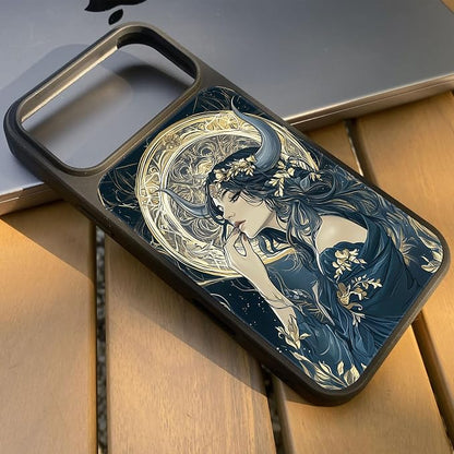 Constellation Series - Taurus Designs Magnetic for iPhone 17 pro Case, Tarot Style Model Glass Phone Cover, Compatible with Magsafe - fits iPhone 17 pro Case for Women