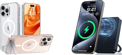 TORRAS Ostand 10,000mAh QI2 Magnetic Battery Pack with Stand & Magnetic Case — Buy Together to Save 15%