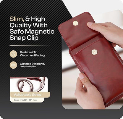 Claasico Crossbody Phone Purse for Women – RFID Phone Case Wallet w/Magnetic Closure & Separate Zipper Pocket Crossbody Bag