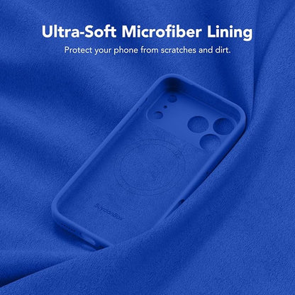 Magnetic for iPhone 17 Pro Max Case, Compatible with MagSafe, [Full Camera Protection][Screen Protector] Silicone Shockproof Protective Phone Case for iPhone 17 Pro Max 6.9", Klein Blue