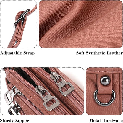 MINICAT Multiple Pockets Small Crossbody Purse Cell Phone Purse Shoulder Bags for Women Cross Body Bag for Woman