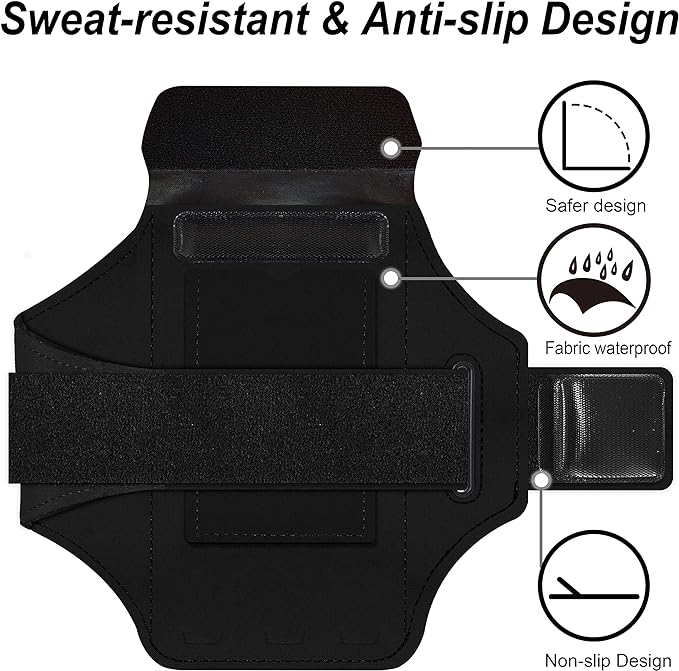 Armband for Samsung Galaxy S26 Ultra/S25 Ultra/S24 Ultra/S23 Ultra/S22 Ultra/S21 Ultra/S20 Ultra/S26+/S25+/S24+/S23+/S22+/S21+/S20+/S10+/S9+/S8+, with Zipper Pocket for for Galaxy Buds(Purple)