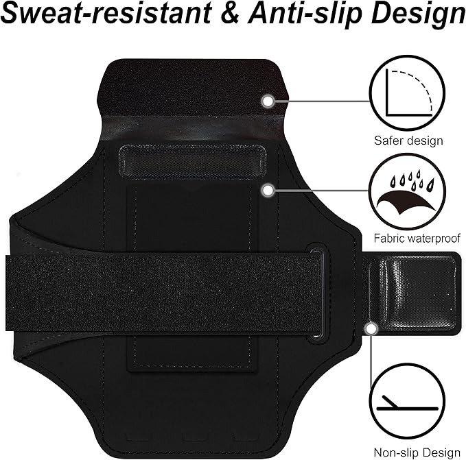 Armband for Samsung Galaxy S26/S25/S24/S23/S22/S21/S20/S10/S9/S8,Galaxy A01/A8/A10e/A20e/A41/M01/Xcover 5,Water Resistant Sport Armband with Zipper Slot for Galaxy Buds (Pink)