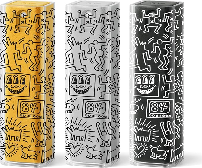 am Screen Cleaner Mist Spray with Microfiber Cloth Around – Alcohol-Free, Streak-Free Screen Cleaning Kit for Smartphones, Tablets, Laptops, Smart TVs & Car Screens, 3 Pack, Keith Haring