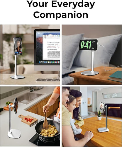 COOPER MagStand - iPhone Stand for Desk & Video Recording, Compatible with MagSafe, Stand for iPhone 17 Pro Max Plus, 16/15/14/13/12 (x2 Pack - Frost White)
