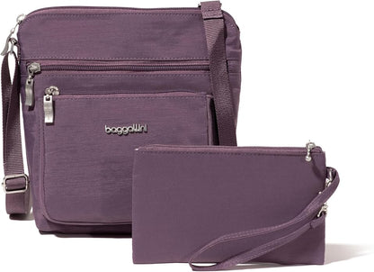 Baggallini Pocket Crossbody Bags for Women 8x8 Small Lightweight Durable Water-resistant Travel Purse W/Rfid