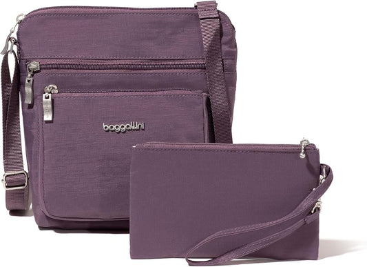 Baggallini Pocket Crossbody Bags for Women 8x8 Small Lightweight Durable Water-resistant Travel Purse W/Rfid