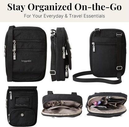 Baggallini Journey Crossbody Bags for Women 9x6 Small Lightweight Travel Handbag W/RFID