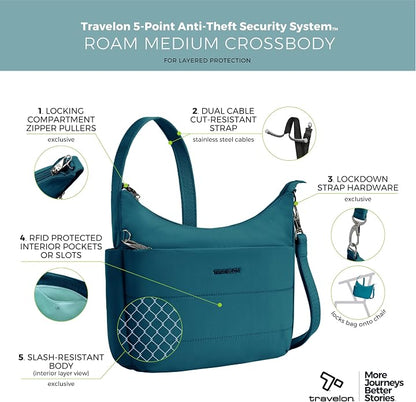 Travelon Anti-theft Roam Medium Crossbody