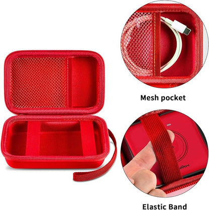 ANKHOH Travel Case for UCOMX for Nano/for Iseyyox/for LISEN/for RTOPS 3 in 1 Wireless Charger, Foldable Magnetic Charging Station Storage Holder Bag for Fast Charge Pad Cable and Adapter, Red-Box Only