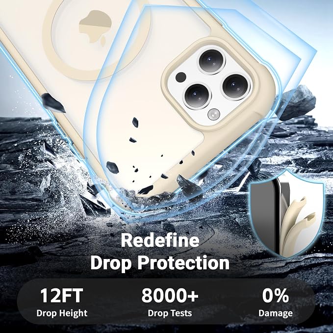 jaroco Magnetic for iPhone 11 Pro Max Case, [Compatible with MagSafe][Military Grade Drop Protection][Heavy Duty Protection][Non-Slip][Shockproof] 2-Layer Durable Bumper Phone Case 6.5''-Antique White
