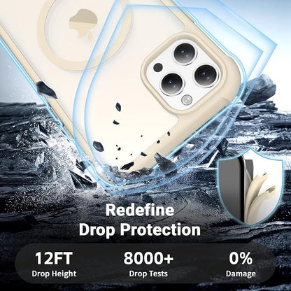 jaroco Magnetic for iPhone 11 Pro Max Case, [Compatible with MagSafe][Military Grade Drop Protection][Heavy Duty Protection][Non-Slip][Shockproof] 2-Layer Durable Bumper Phone Case 6.5''-Antique White