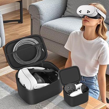 Tech Gear Protection Bundle: Carrying Case for Anker Prime Power Bank & Storage Bag Compatible with Meta Quest 3/2 VR Headset, All-in-One Organizer for Charging and Entertainment