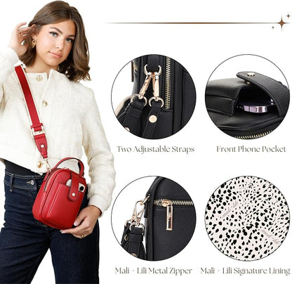 Mali+Lili Gail Vegan Leather Multi Compartment Crossbody Bag