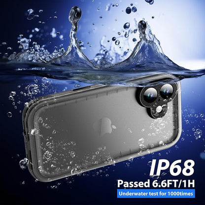 SPORTLINK for iPhone 17 Case - IP68 Waterproof Military Protective Full Body Heavy Duty Shockproof 360 Sealed Dustproof with Camera Screen Protector Phone Cover for iPhone 17 6.3" Black