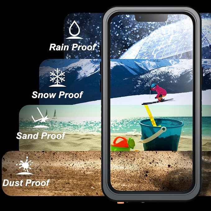 SPIDERCASE Magnetic for iPhone 16e Case iPhone 17e Case Waterproof, Built-in Screen & Camera Lens Protector[IP68 Underwater] [Military Grade Shockproof] Full Body Protection Phone Case, Black