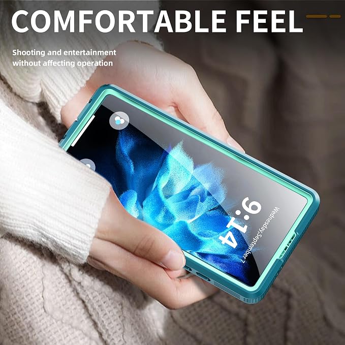 Guppy for Galaxy S25 Ultra Magnetic Waterproof Case, Built-in Screen Protector [IP68 Waterproof][14FT Military Drop Proof] 360° Full Body Protection Dustproof Shockproof Heavy Duty Rugged Case, Cyan