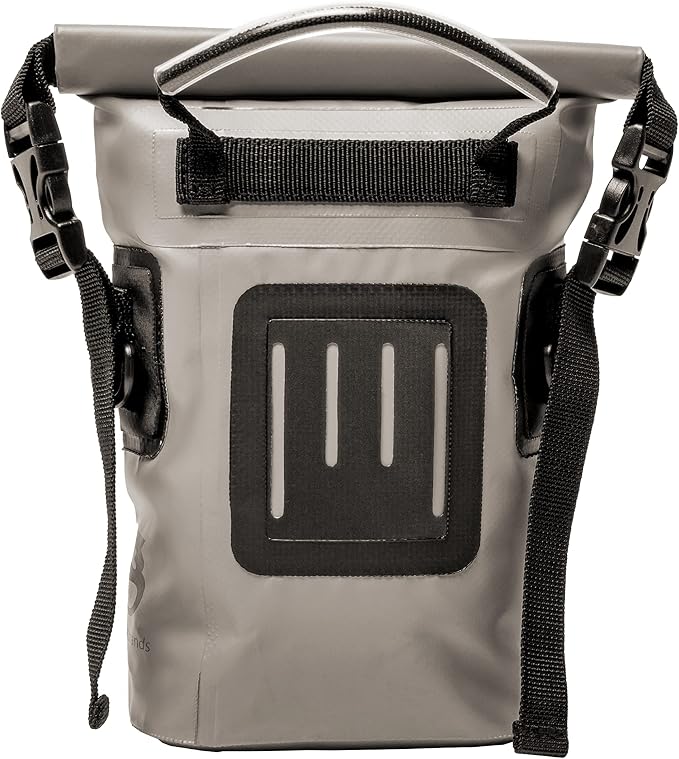 geckobrands Waterproof Phone Tote with 2L Dry Bag and Adjustable Strap – Protect Your Phone and Valuables While on The Go Grey