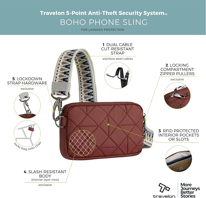 Travelon Anti-Theft Boho Phone Sling | Anti-Theft